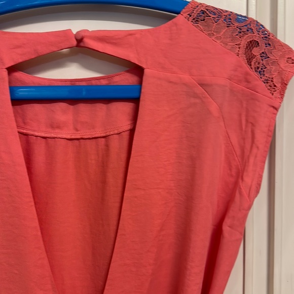 NWOT H.M Conscious Collection Coral Pink dress with lace & beautiful detailing - Picture 14 of 17